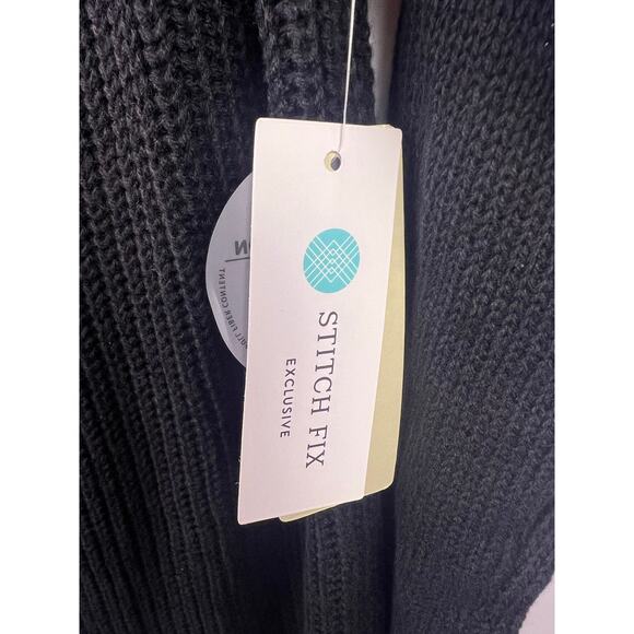 RD Style Rowca Cotton Blend Black Crew Neck Sweater Stitch Fix Exclusive - Picture 7 of 14